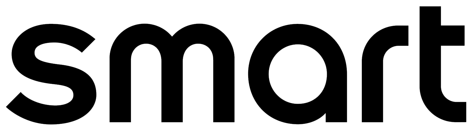 Logo con la parola "smart" in minuscolo nero su sfondo bianco.