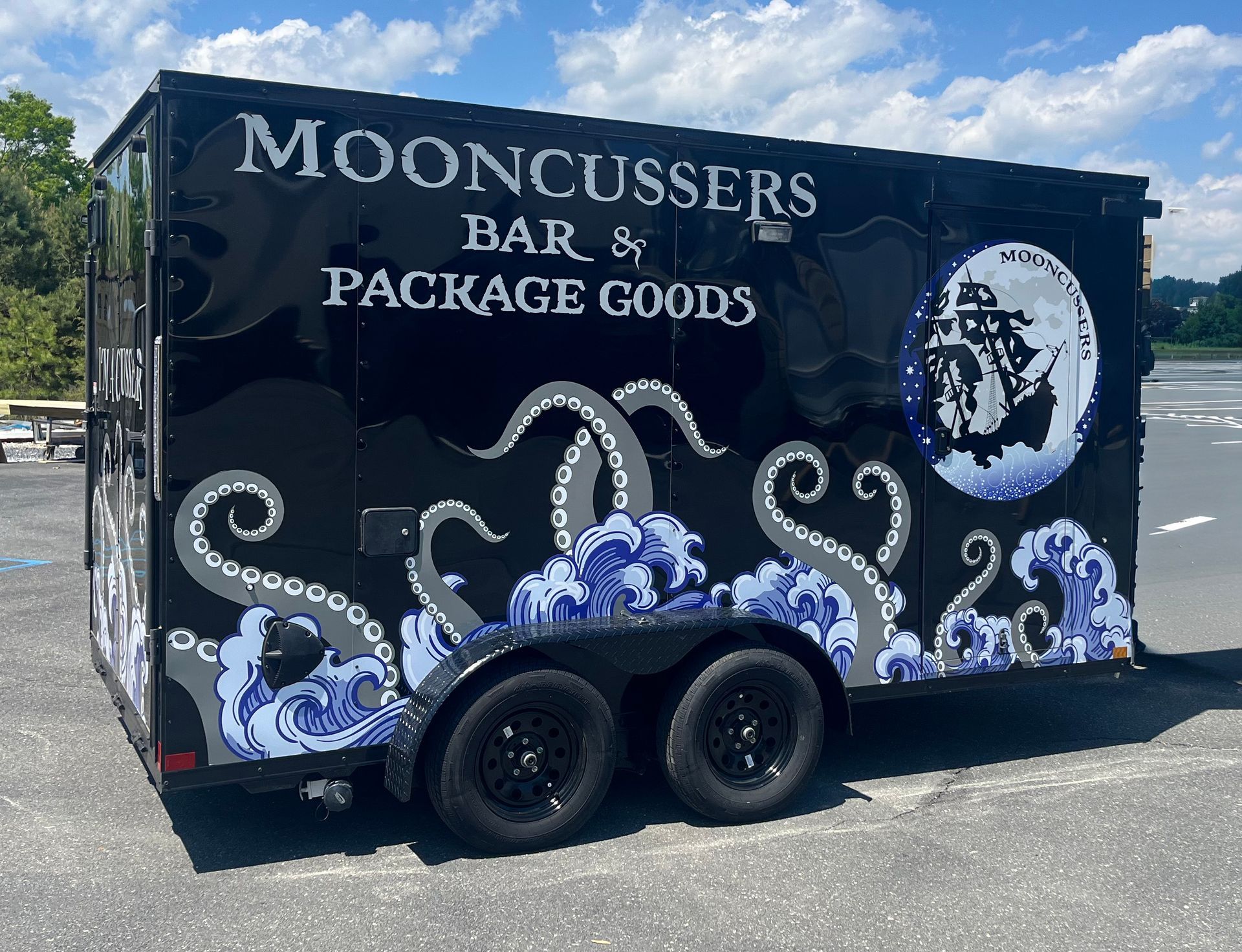 Black trailer with 