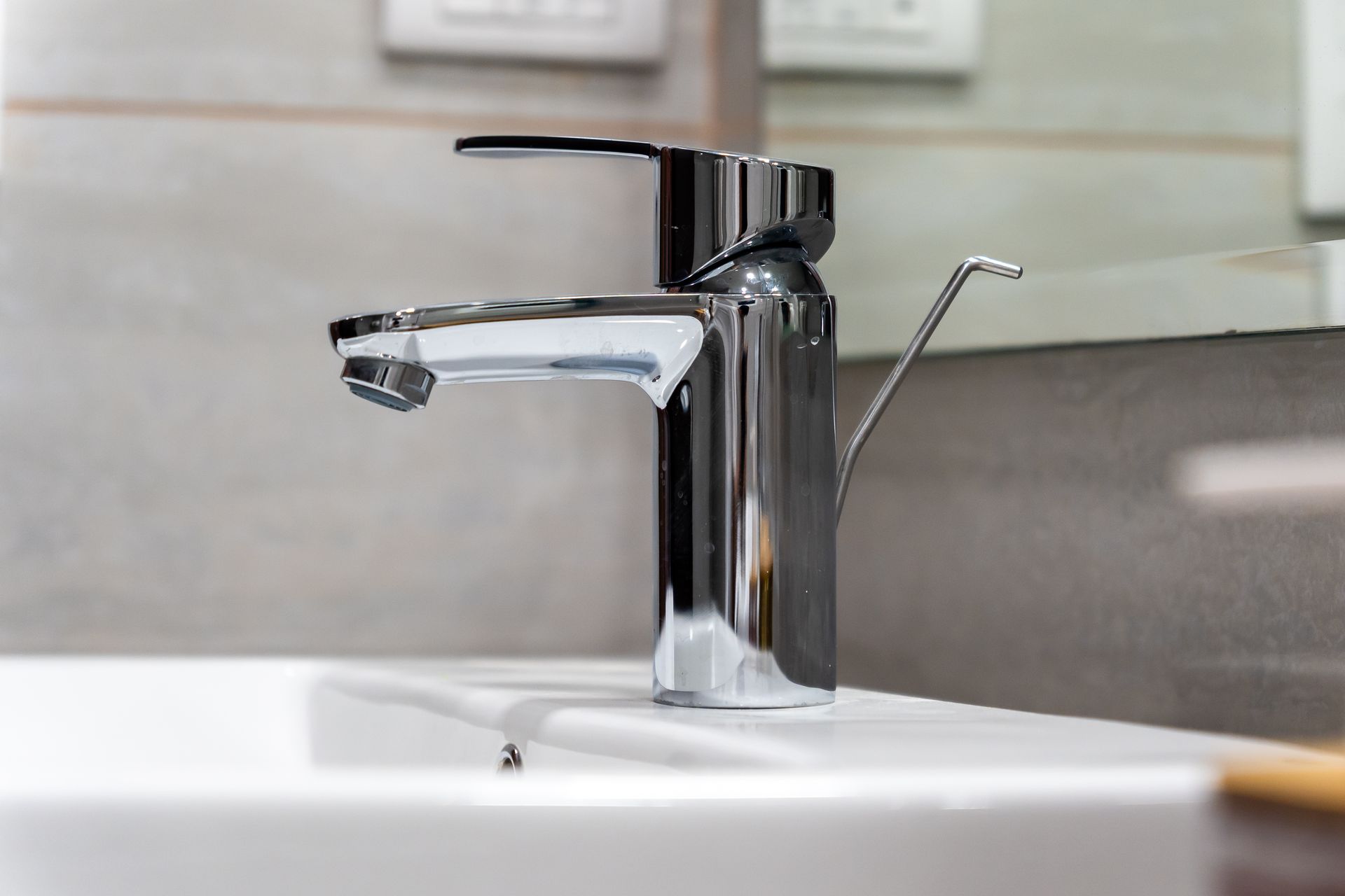 Chrome Tap in a modern bathroom