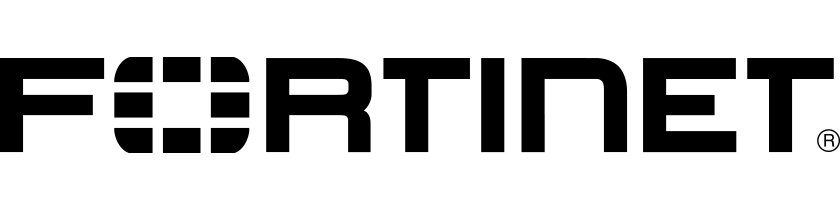 A black and white logo for fortinet on a white background
