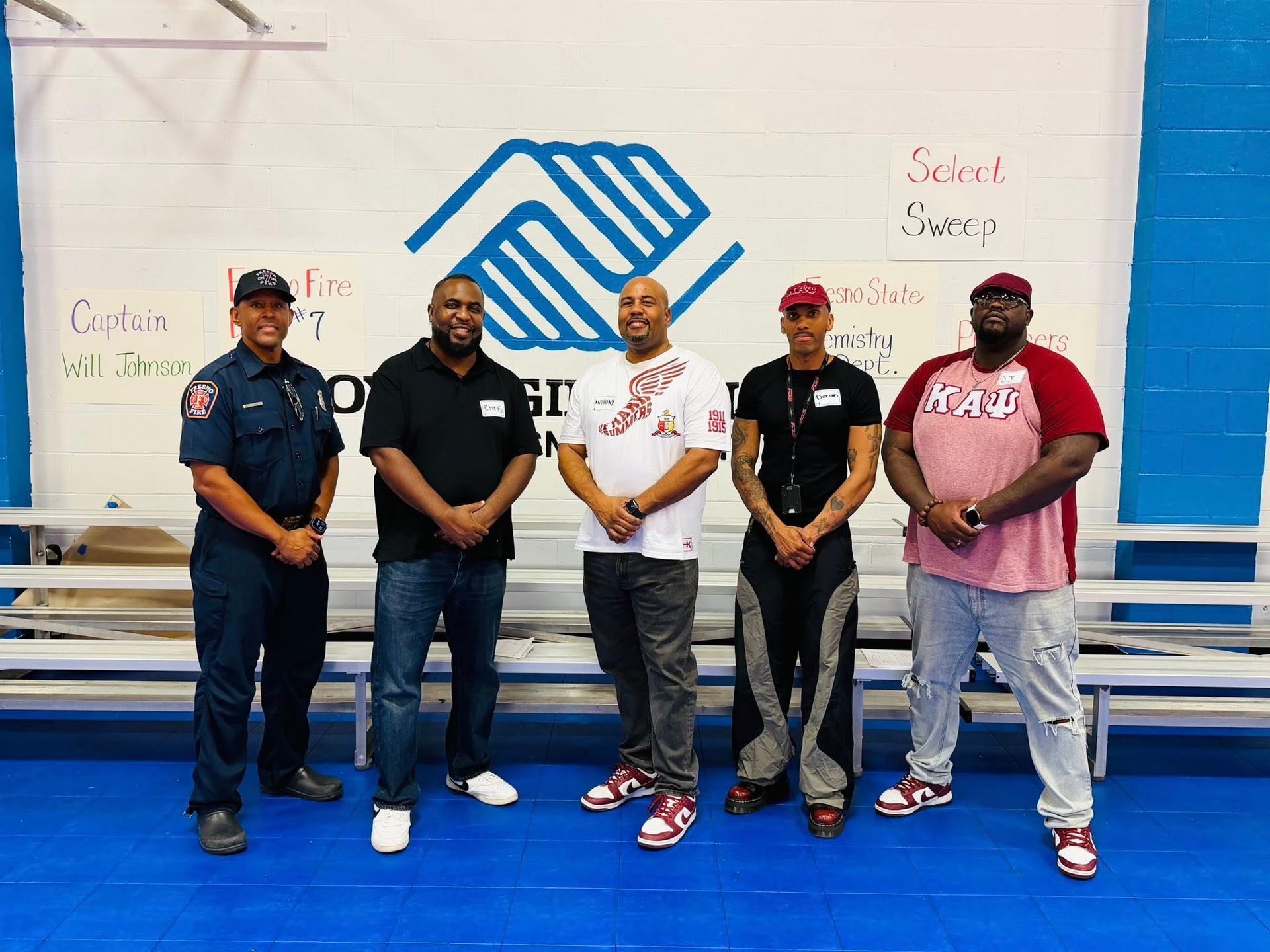 Young men participating in Guide Right mentorship programming with Kappa members