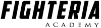 FIGHTERIA ACADEMY logo in bold black text on white background