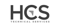 HCS Technical Services logo in black and gray text on a white background
