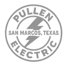 Pullen Electric logo with lightning bolt and text “San Marcos, Texas” inside a circular seal