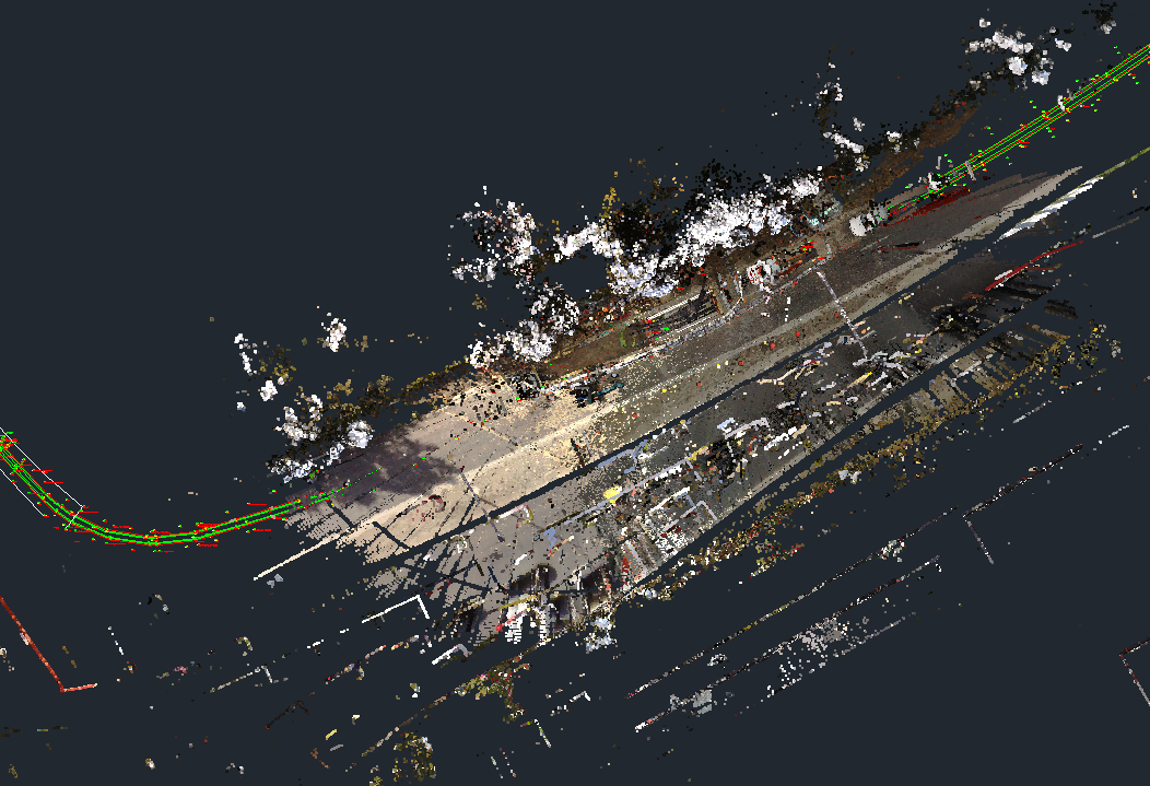 Overhead view of the modelling in progress