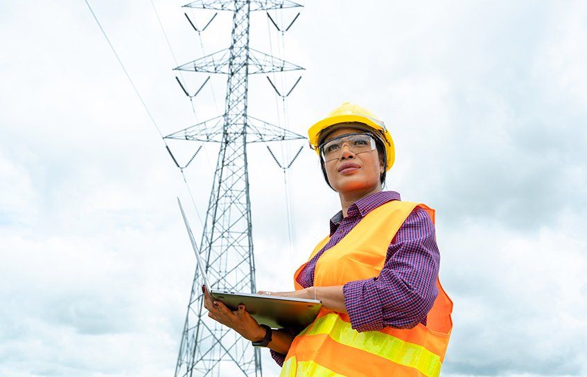 Female electrical engineer