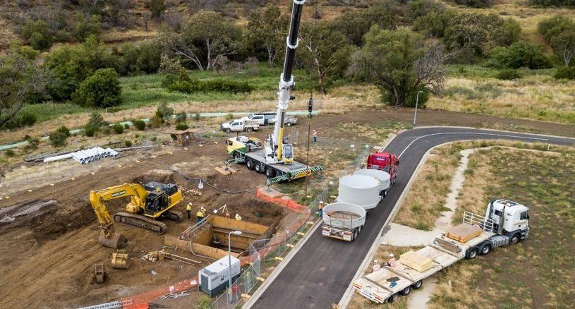 Work underway at the Underback Sewer Pump Station