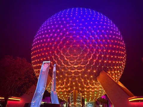 Disney's Epcot Ball at Night