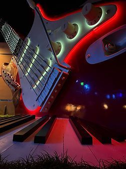 Photo of Guitar outside Rock 'n' Rollercoaster at After-Hours Event
