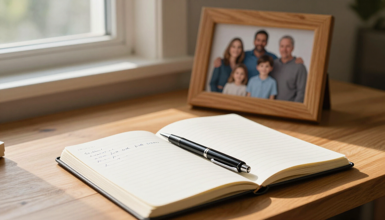 A thoughtful space for writing a meaningful obituary.