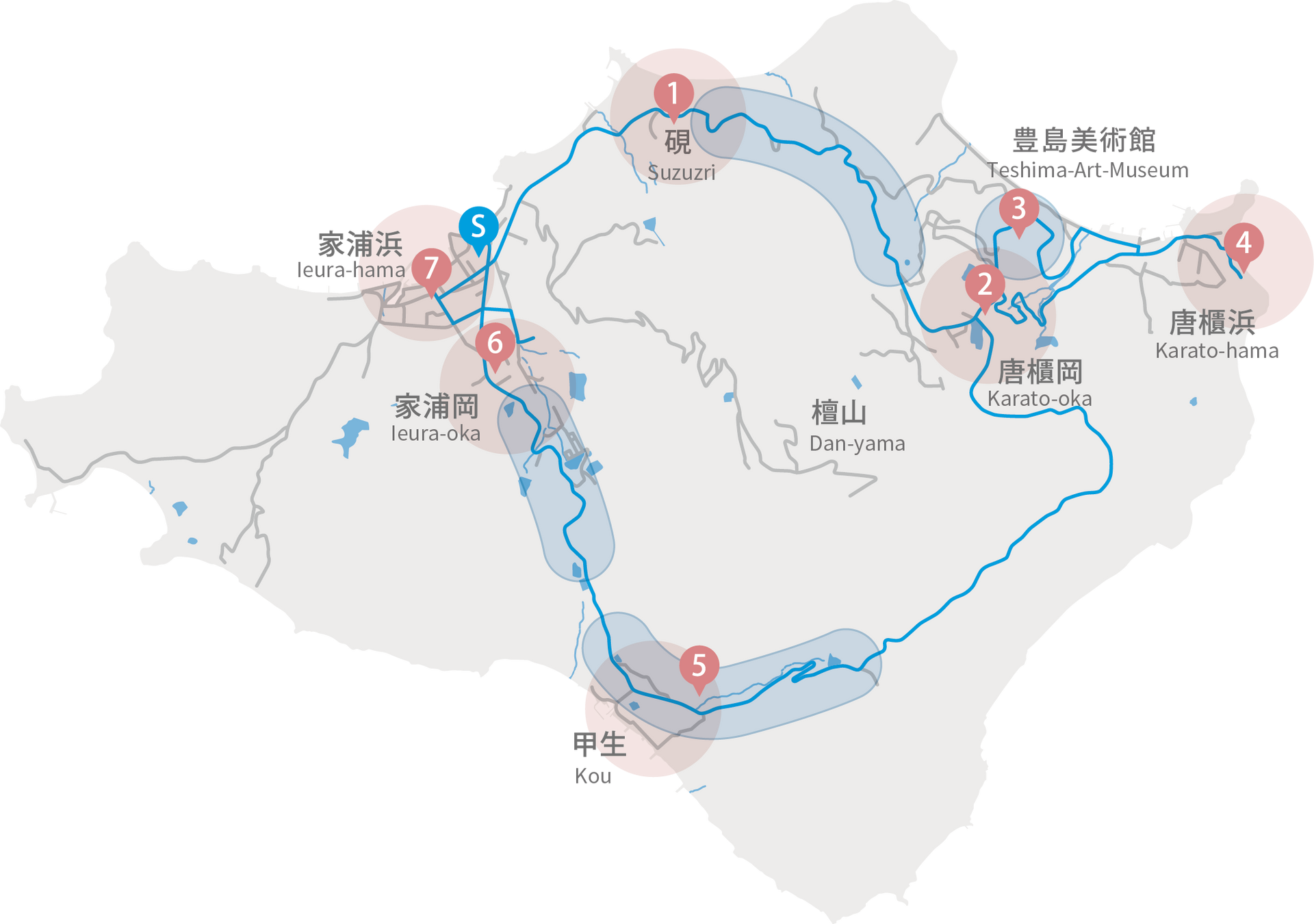 teshima route map teshima route map