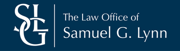 A blue and white logo for sgl injury law