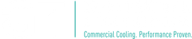 Logo with teal vertical line and text “Commercial Cooling. Performance Proven.”