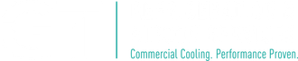Logo with teal vertical line and text “Commercial Cooling. Reformer Proven.”