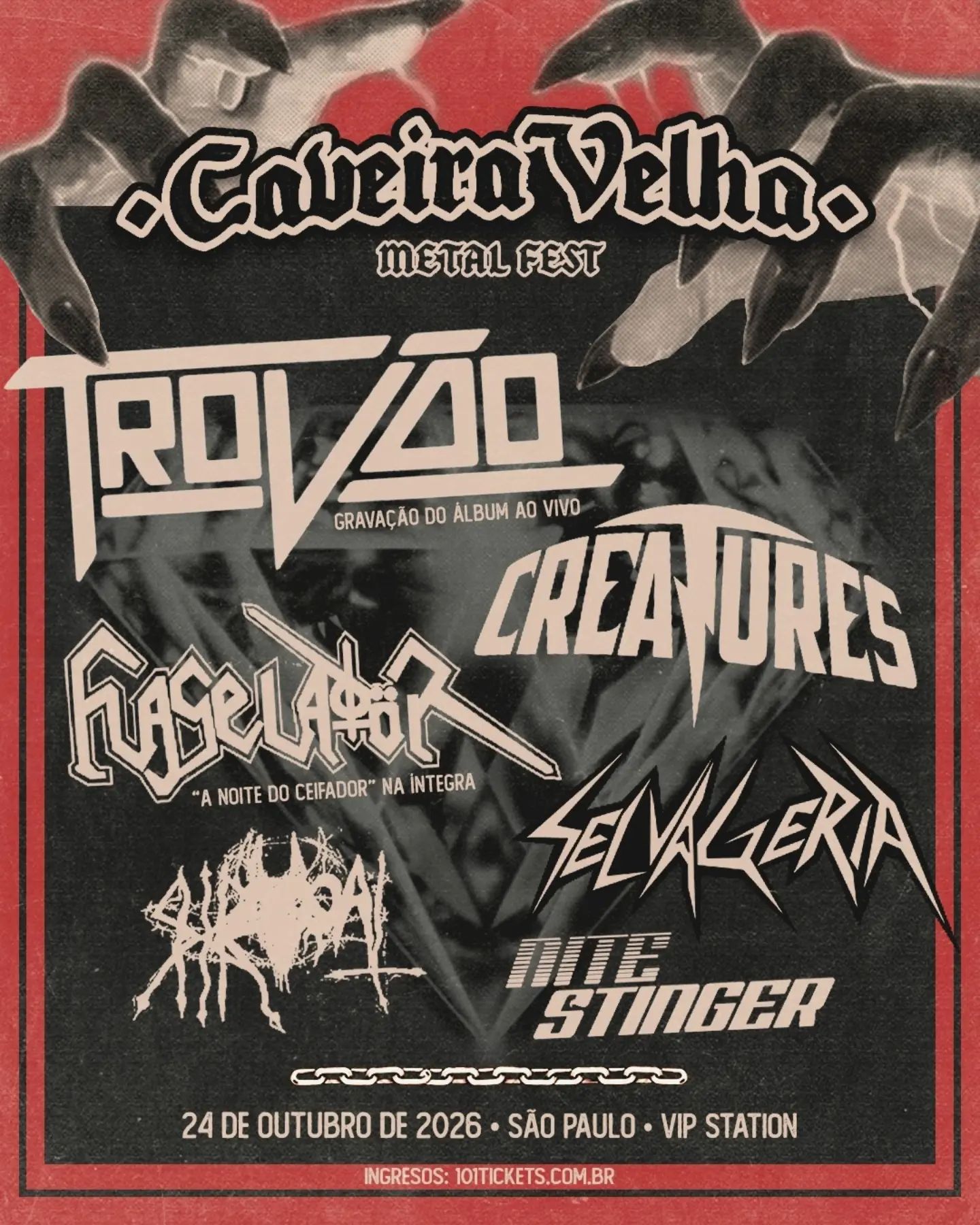 Caveira Velha Metal Fest reúne seis nomes do metal nacional em São Paulo