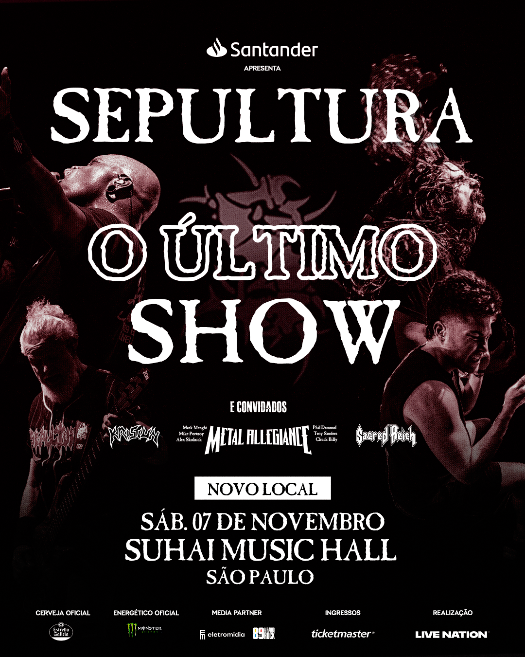 Sepultura transfere último show da carreira em São Paulo para a Suhai Music Hall