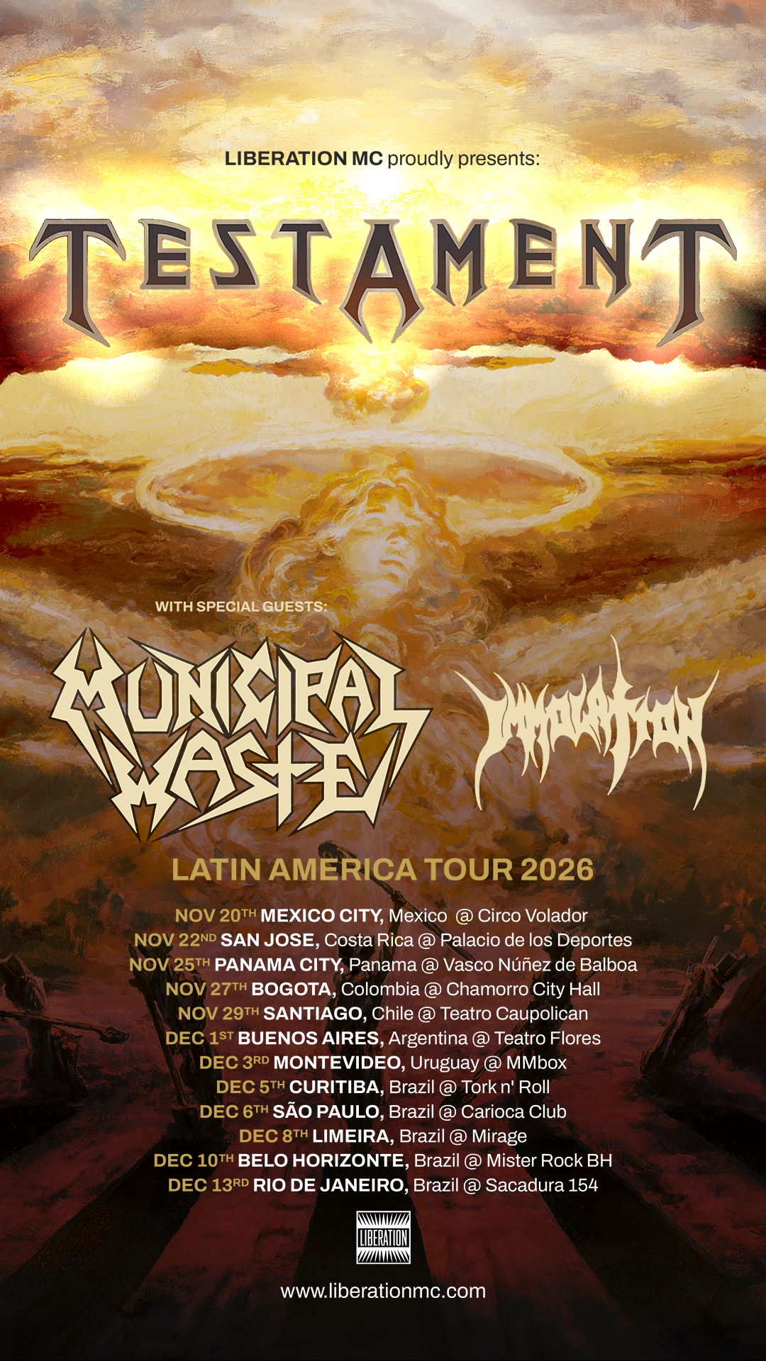 testament, immolation e municipal waste no brasil