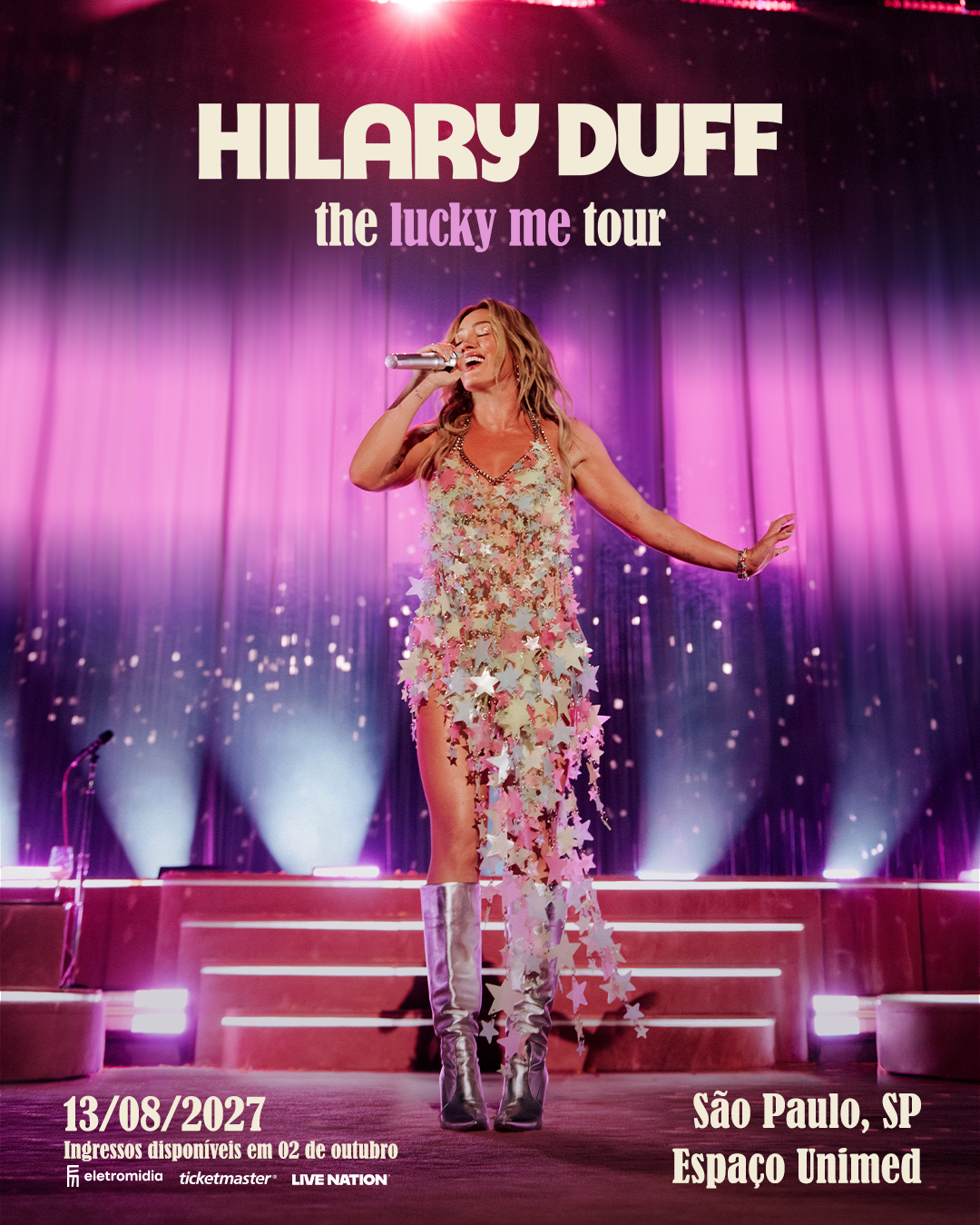 Hilary Duff amplia The Lucky Me Tour com 32 novas datas e inclui São Paulo