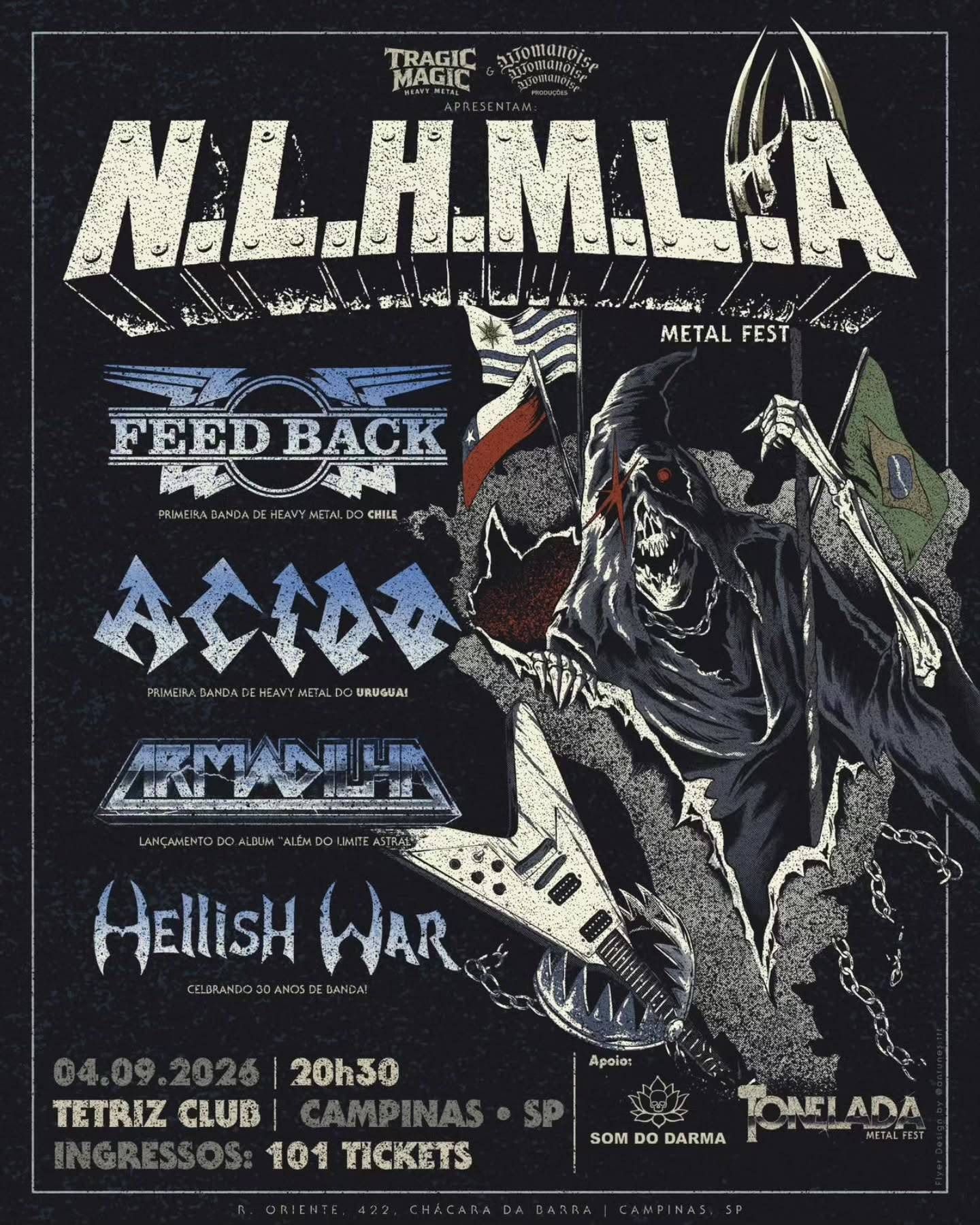 N.L.H.M.L.A. Metal Fest reúne pioneiros do Heavy Metal latino-americano
