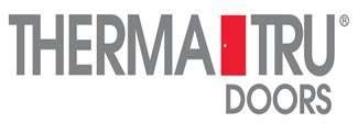 Therma-Tru Doors logo in gray with a red square accent