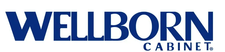 Wellborn Cabinet logo in blue text on a white background