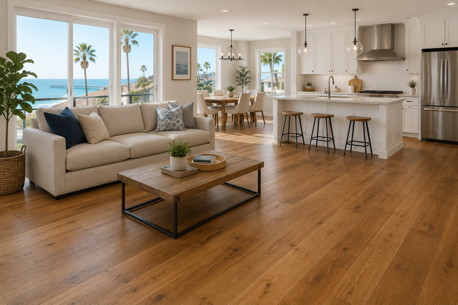 hardwood flooring installation in Oceanside