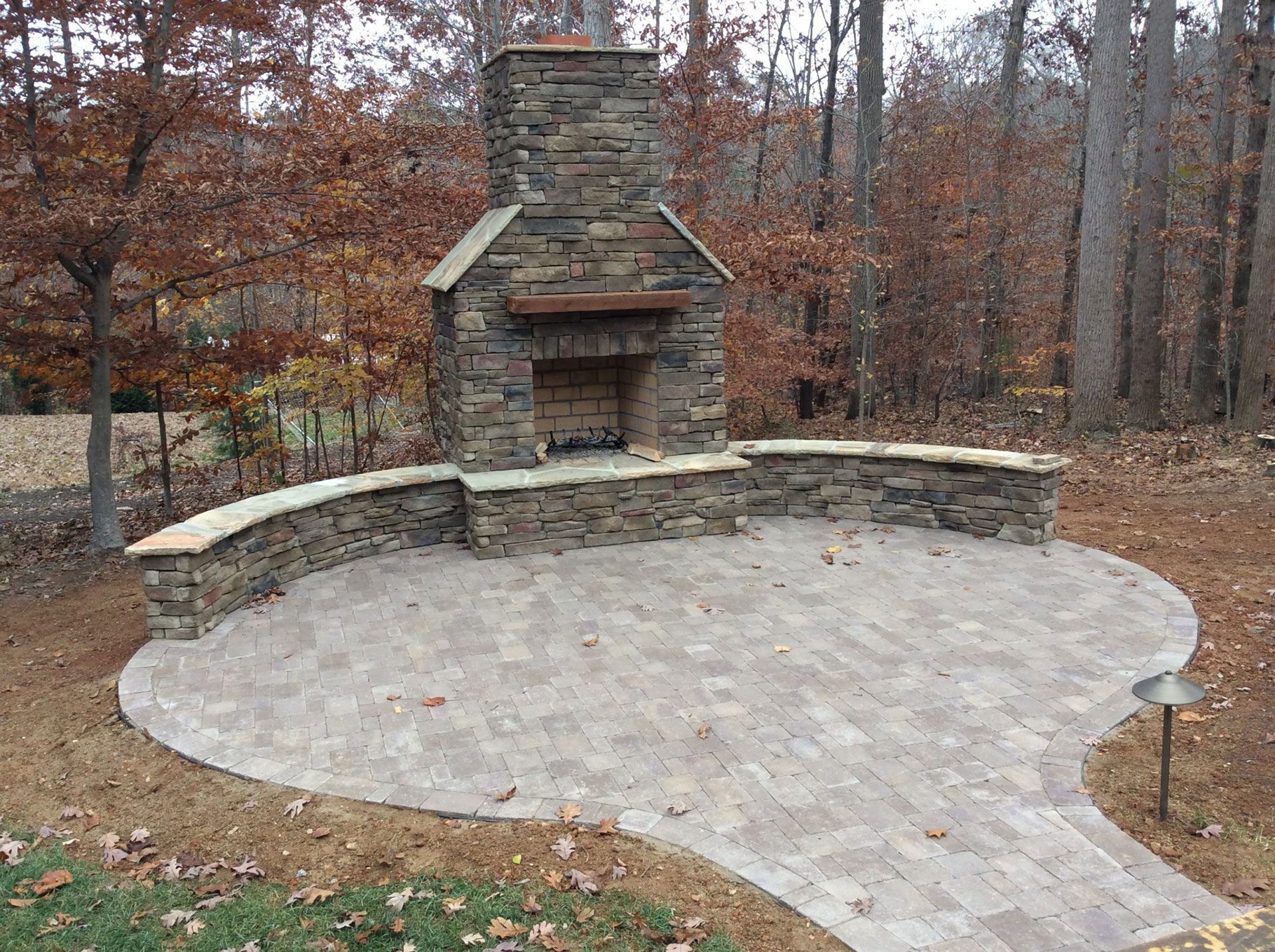 Outdoor Fireplaces and Firepits Raleigh & Apex, NC Brookscapes LLC