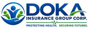 Doka Insurance group white logo