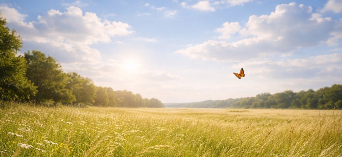 wide open meadow with tall grass gently moving in Jacksonville