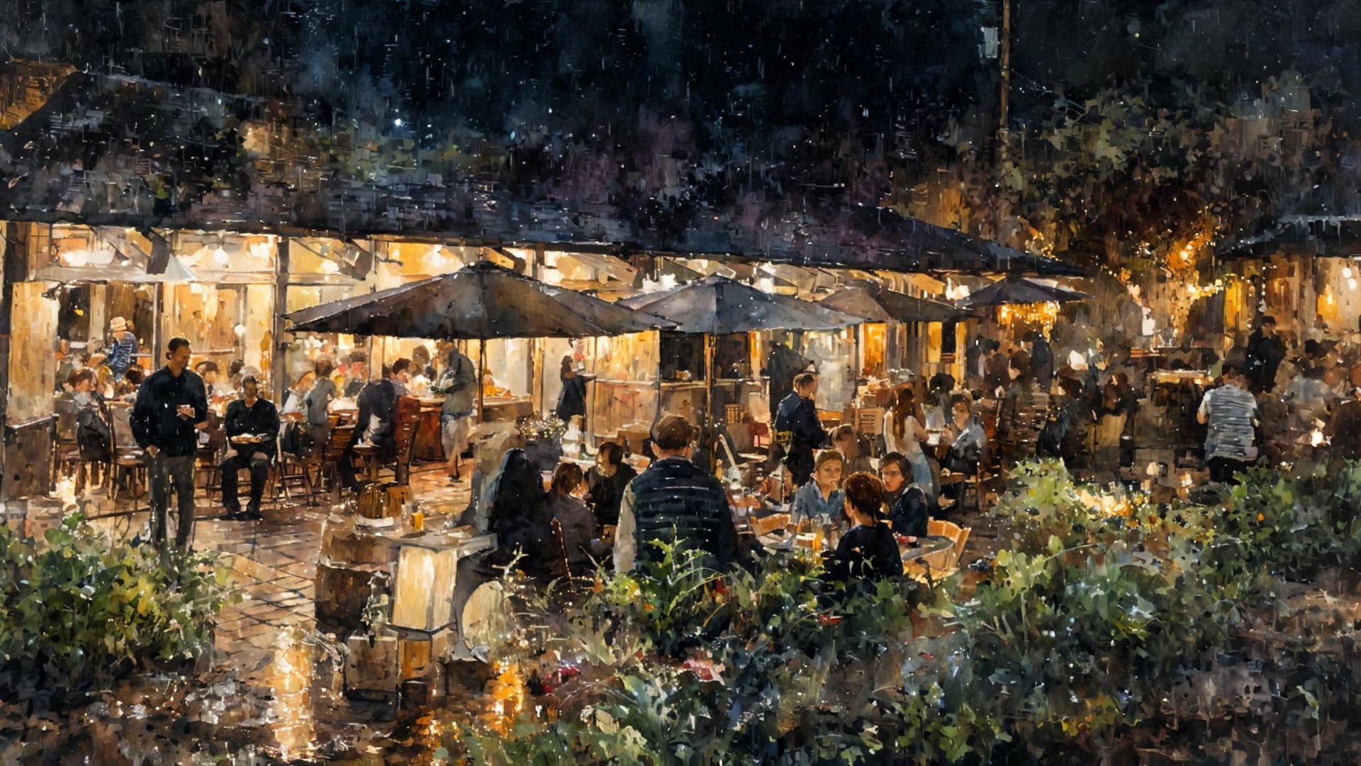 evening party in EC patio