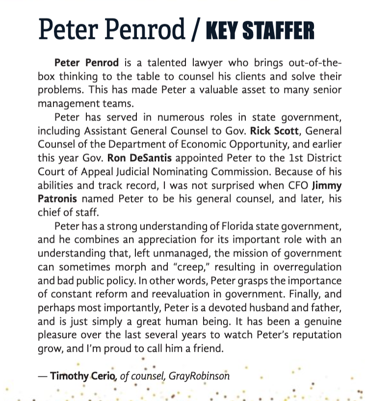 Peter penrod is a talented lawyer who brings out of the box thinking to the table to counsel his clients and solve their problems