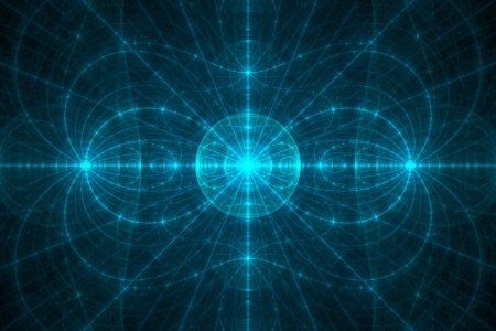 A computer generated image of a fractal pattern on a dark background.