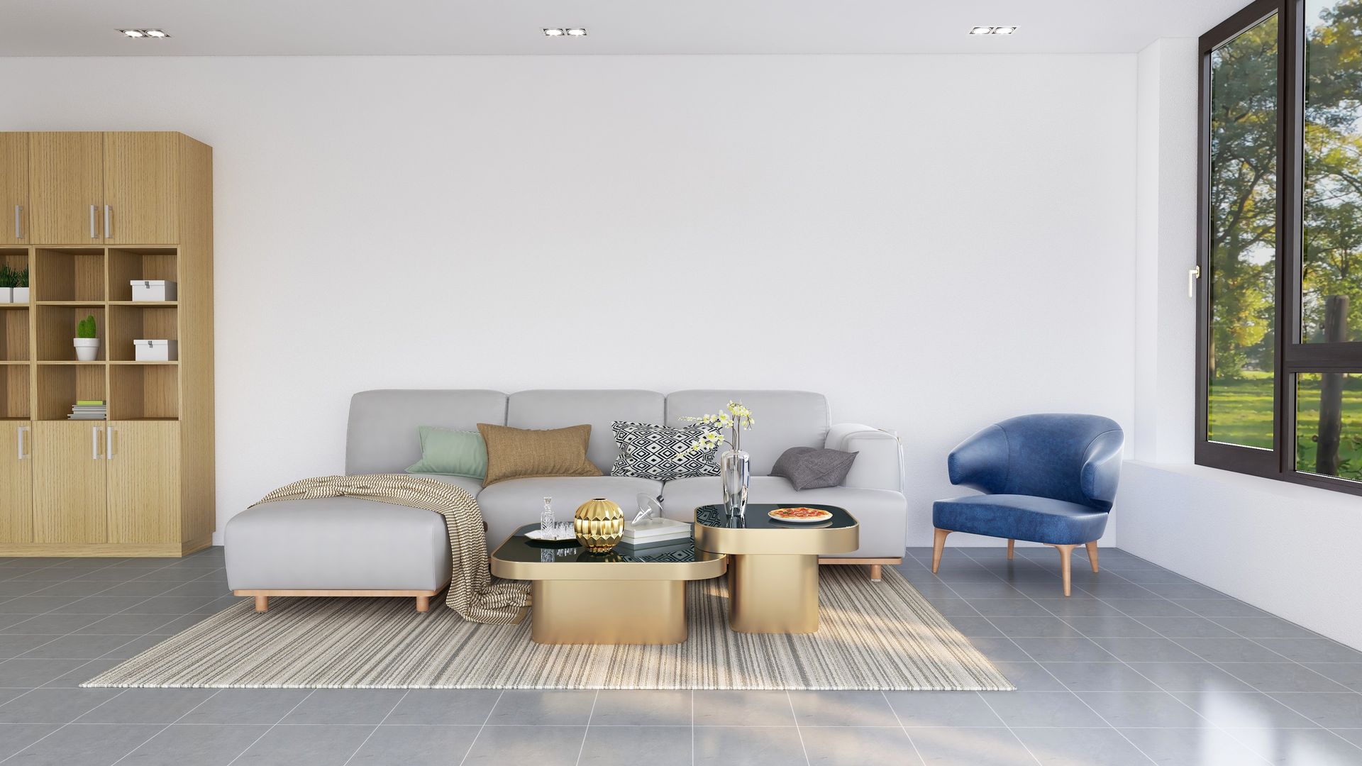 A modern office with a large table , chairs , and a flat screen tv.