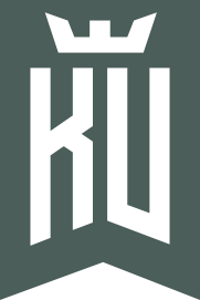 A logo for a company called ku with a crown on it