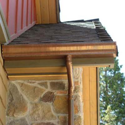 Brown Roof Gutter — Redding, CA — Dino’s Rain Gutters