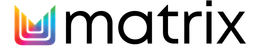 Matrix logo with a colorful, layered graphic and the word 