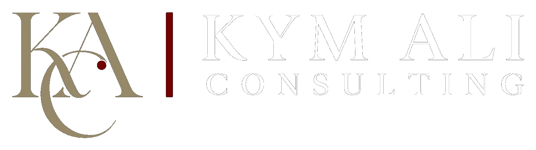 KAI logo with stylized gold and muted pink lettering on a white background