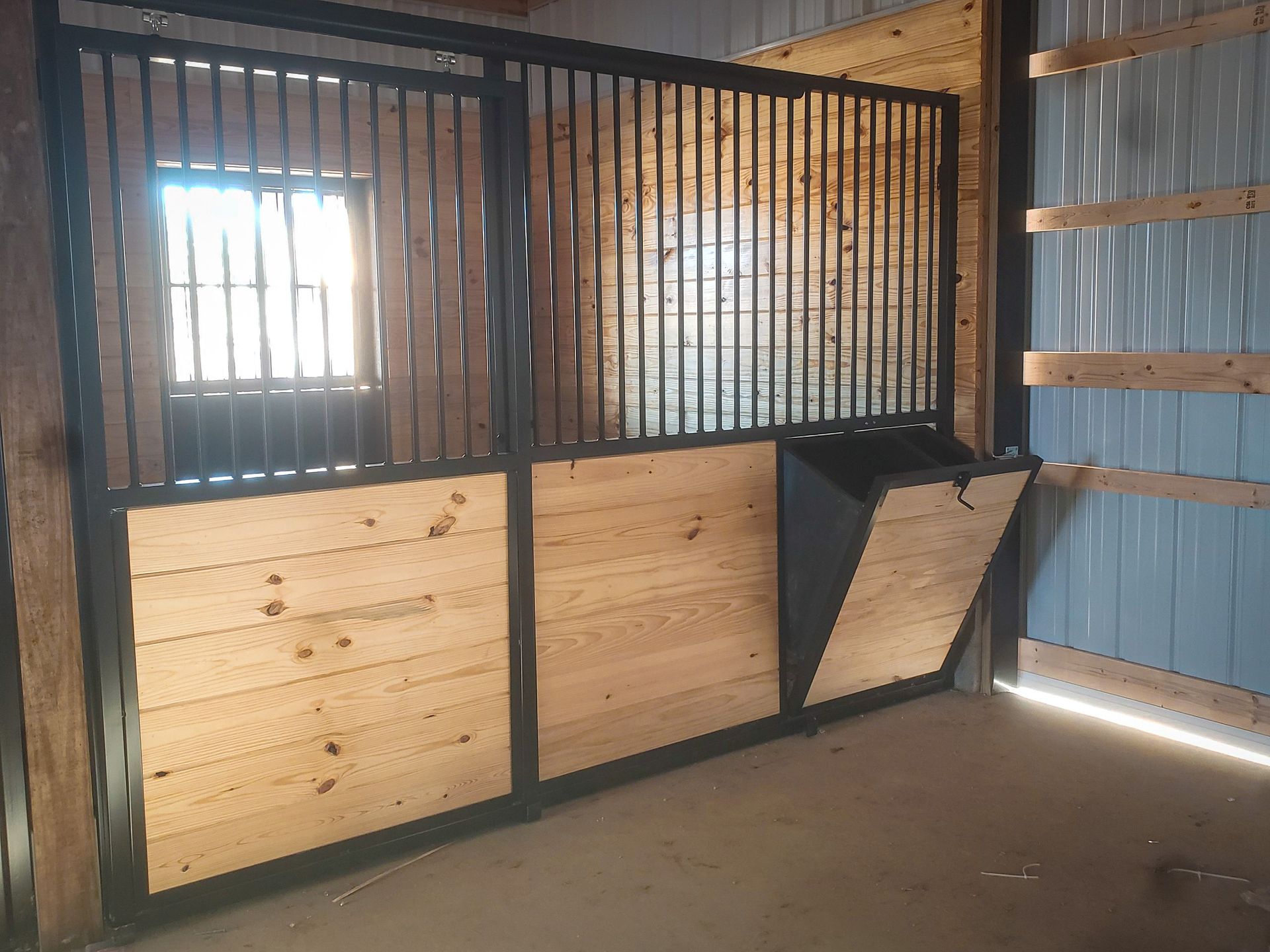 Custom Hand-Built Horse Feeding Manger for Horse Stalls