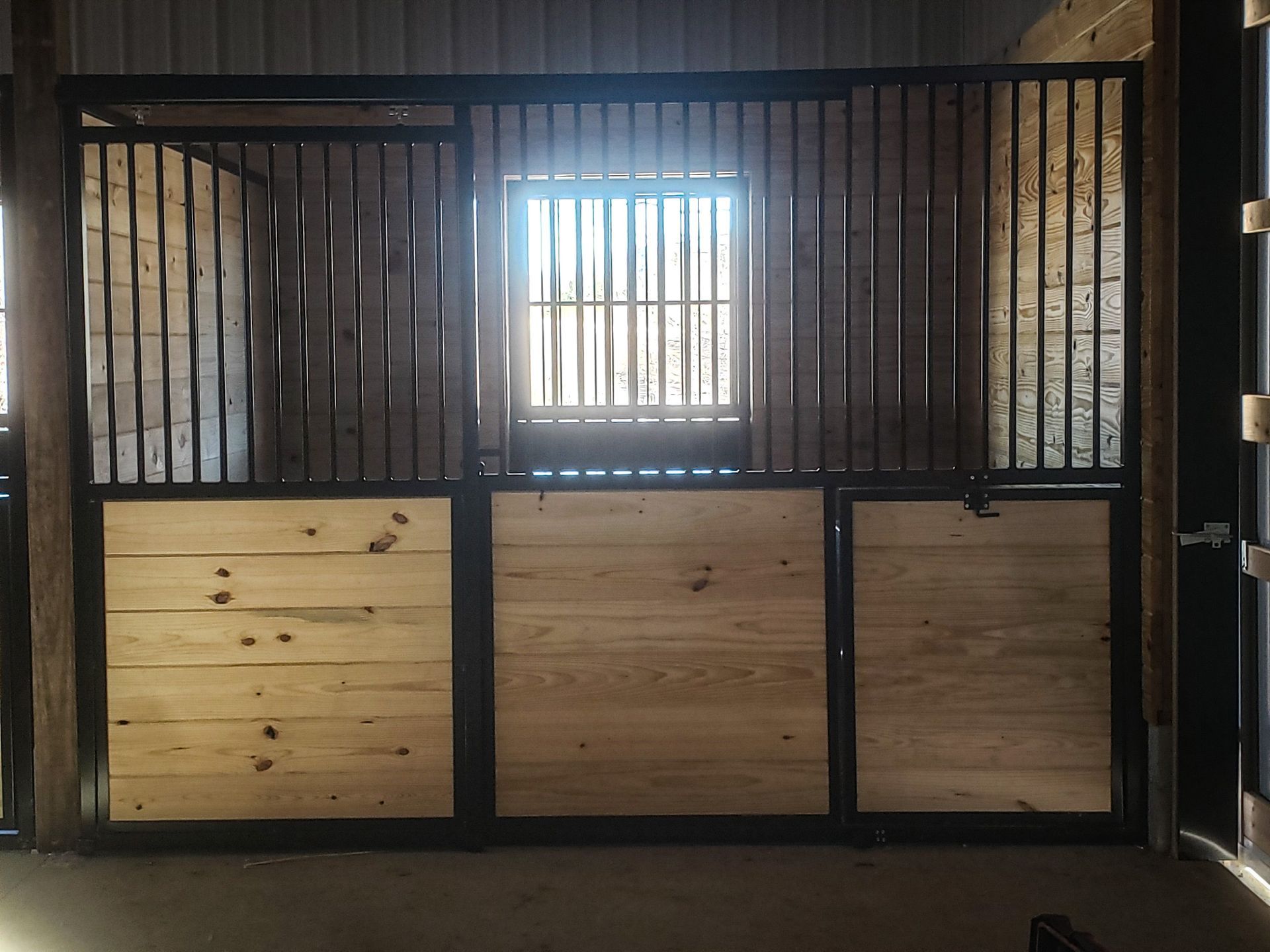Custom Hand Built Horse Stall Doors with Grills