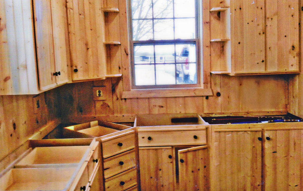 Custom handbuilt and installed Kitchen Cabinets
