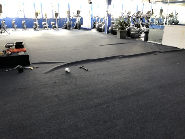 stretched carpet