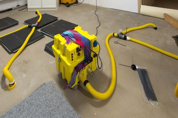 Carpet cleaning technician vacuuming residential carpet in Sydney home