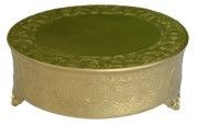 A gold box with a green lid on a white background.