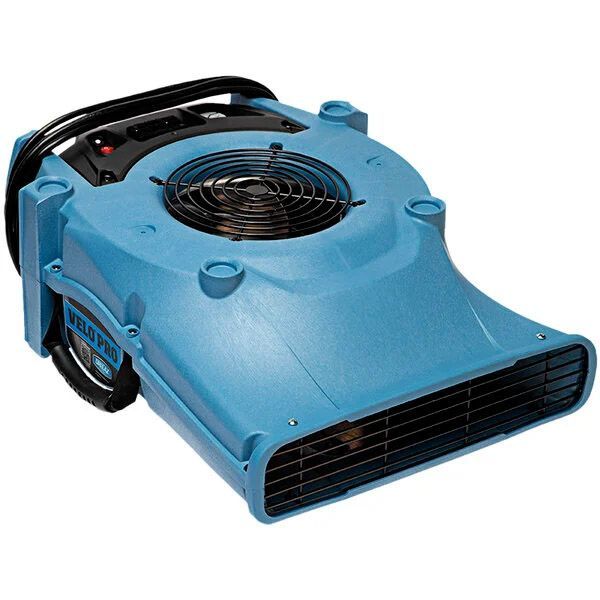 A blue fan that says vega on it