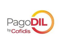Logo di PagoDIL by Cofidis in grigio, rosso e arancione su sfondo bianco.