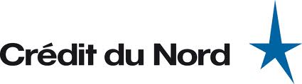 Le logo du crédit du nord a une étoile bleue dessus.