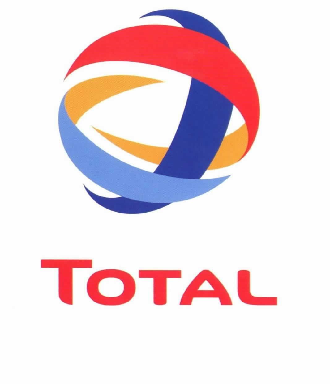 Un logo rouge bleu et jaune pour total