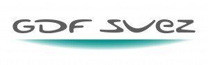 Un logo pour une entreprise appelée gdf svez sur fond blanc.
