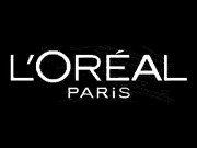 Le logo l'oreal paris est sur fond noir.