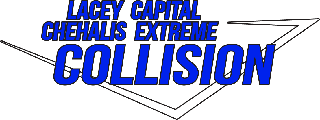 The logo for lacey capital chehalis extreme collision